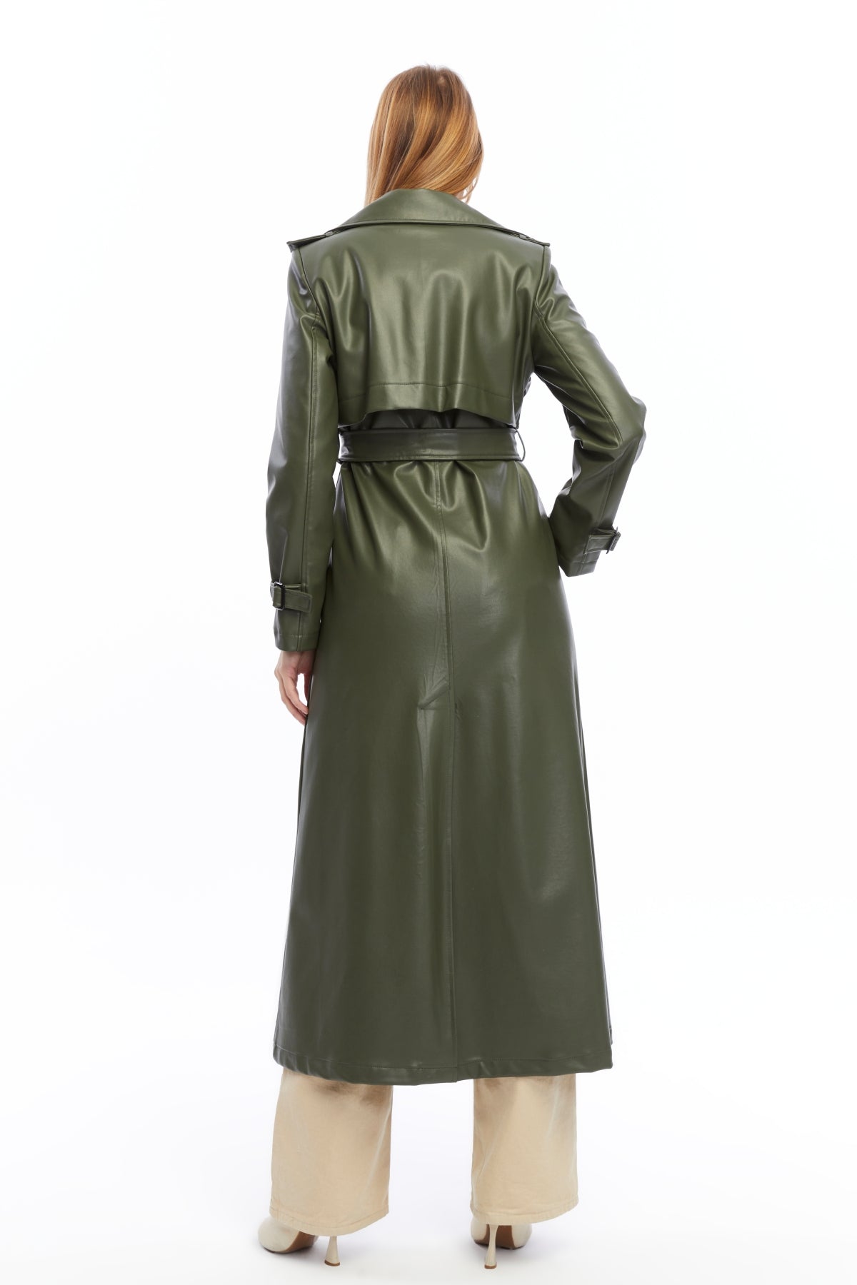Ledermantel Trenchcoat Klassisch