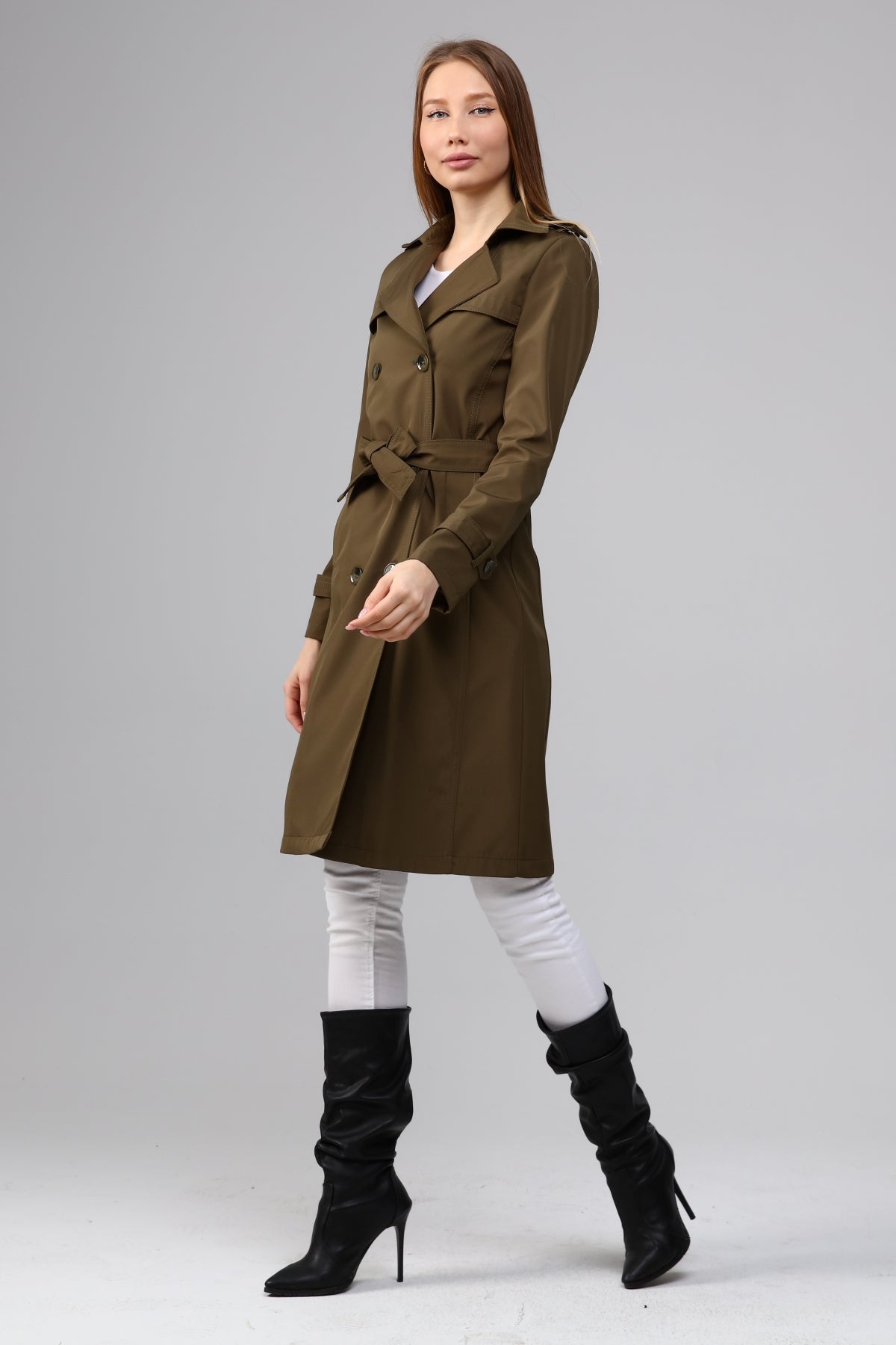 Klassischer Damen Trenchcoat wasserabweisend