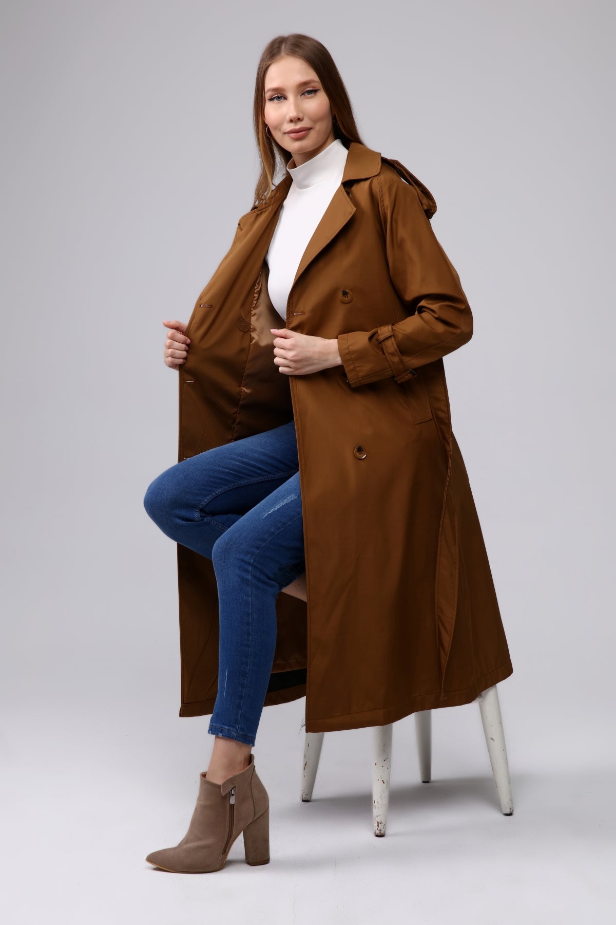 Trenchcoat Round Collar
