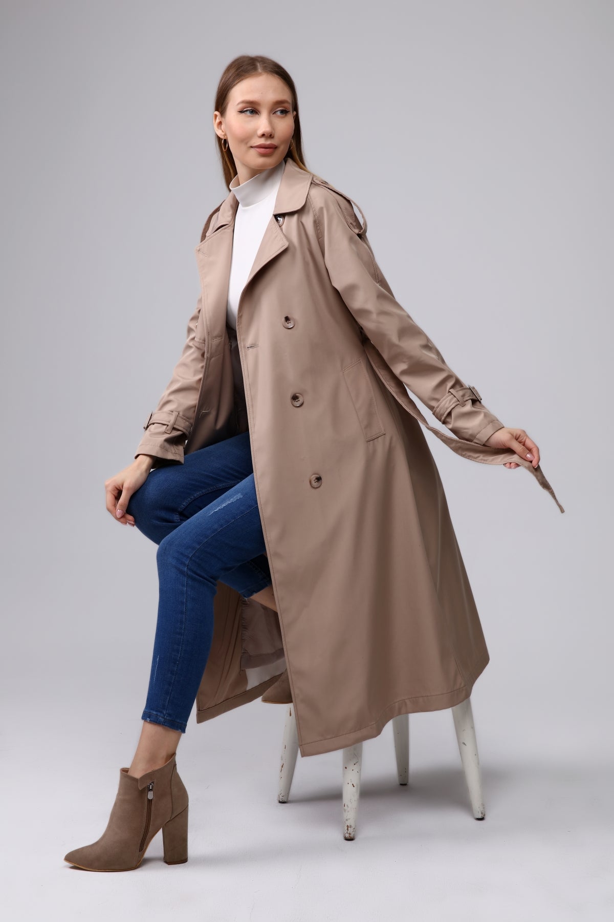 Trenchcoat Round Collar