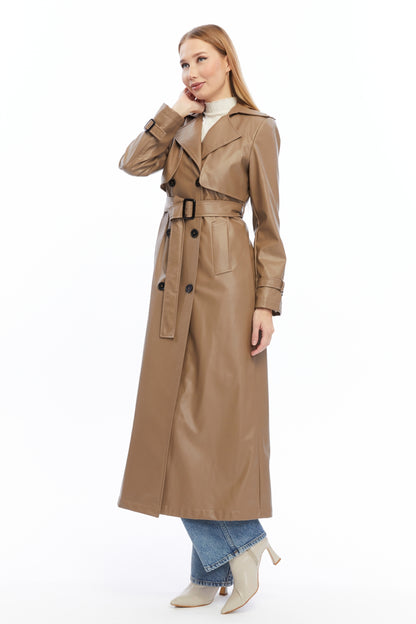 Ledermantel Trenchcoat Klassisch