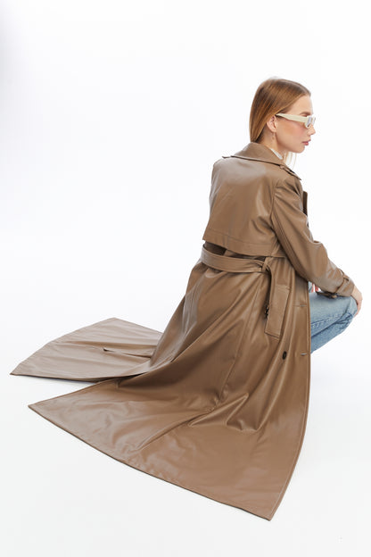 Ledermantel Trenchcoat Klassisch