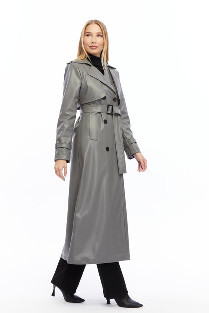 Ledermantel Trenchcoat Klassisch
