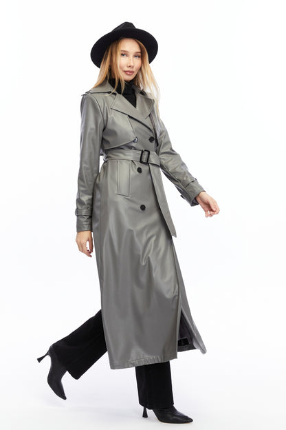 Ledermantel Trenchcoat Klassisch