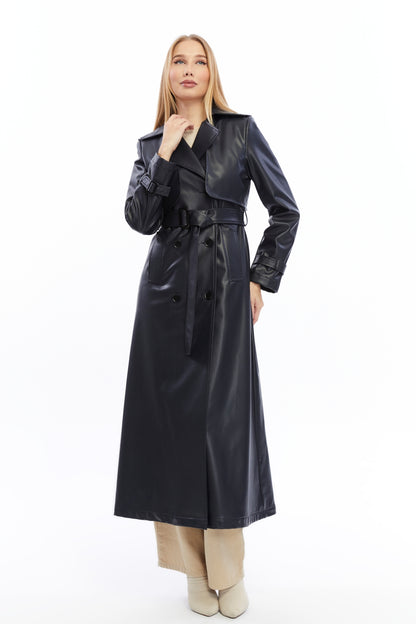 Ledermantel Trenchcoat Klassisch