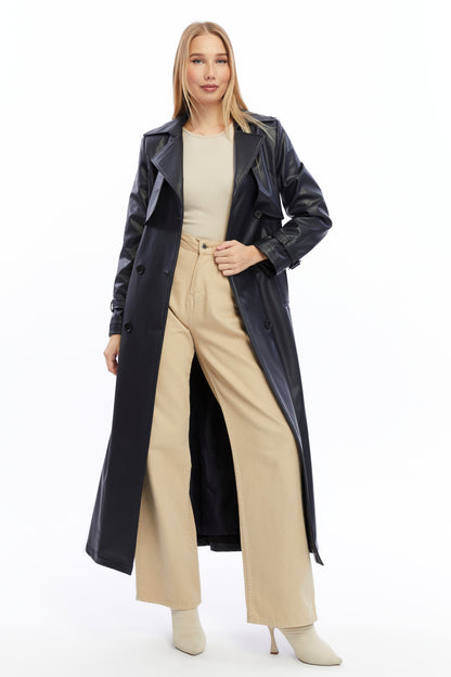 Ledermantel Trenchcoat Klassisch