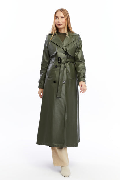 Ledermantel Trenchcoat Klassisch