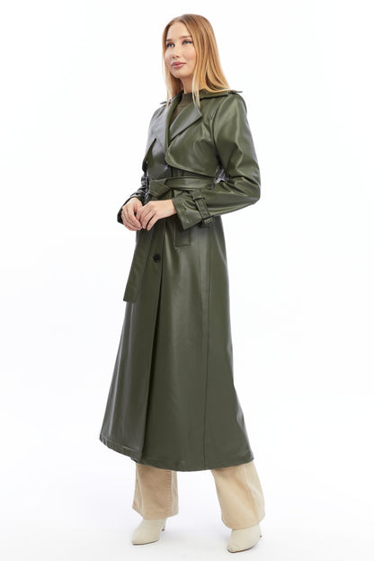Ledermantel Trenchcoat Klassisch