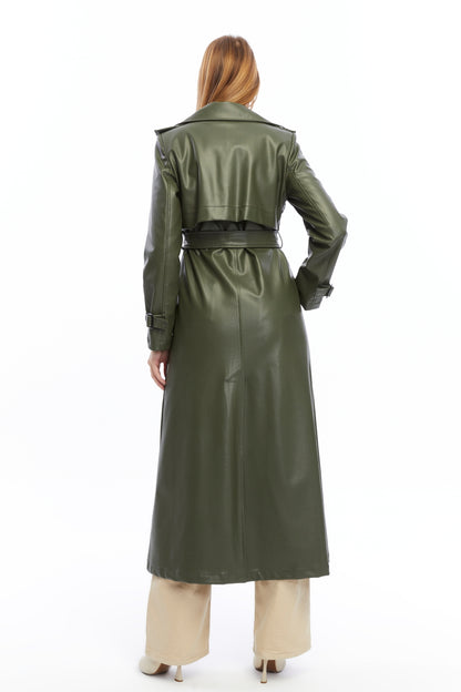 Ledermantel Trenchcoat Klassisch