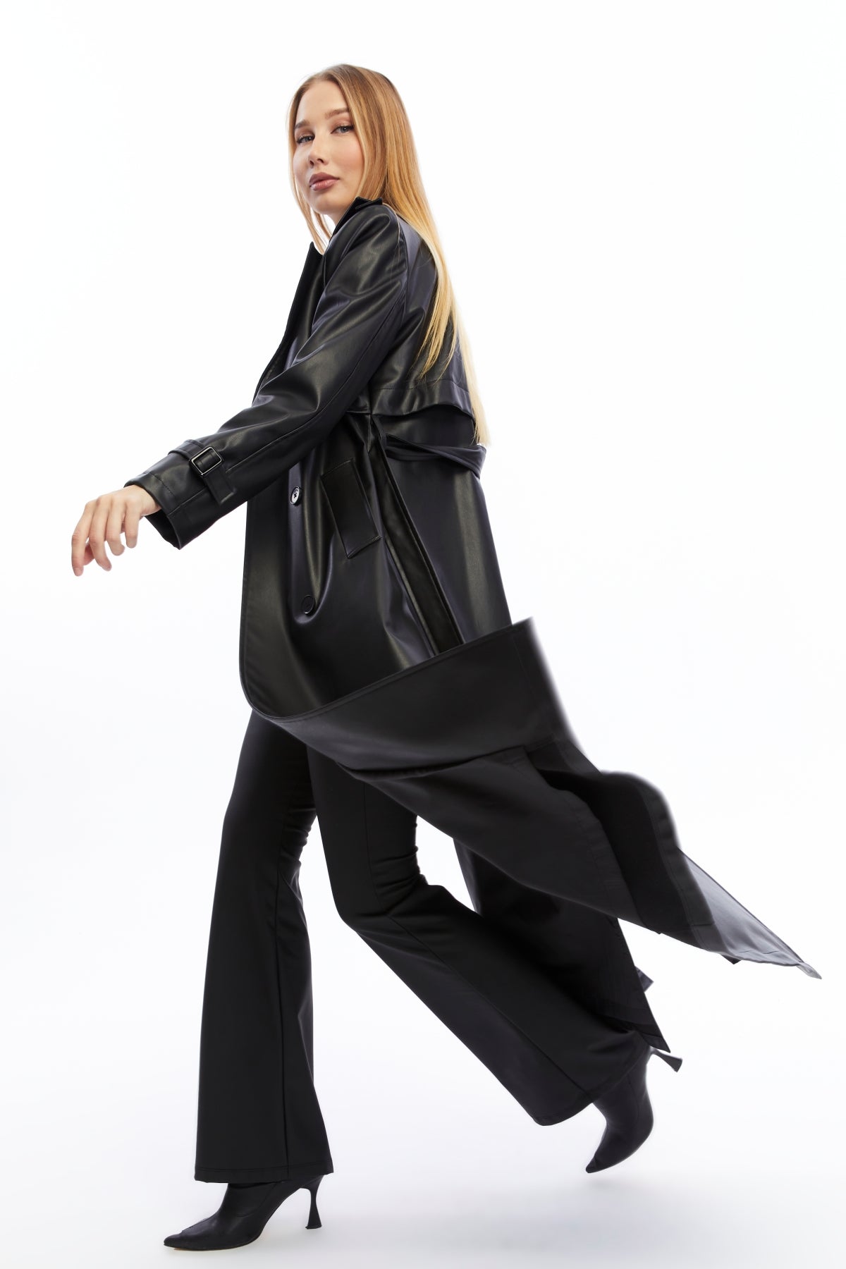 Ledermantel Trenchcoat Klassisch