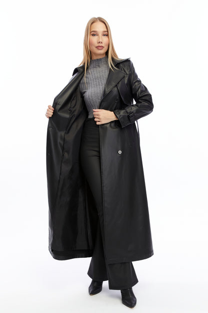 Ledermantel Trenchcoat Klassisch