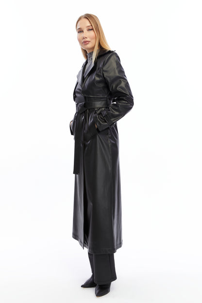 Ledermantel Trenchcoat Klassisch