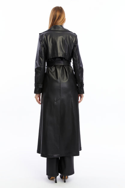 Ledermantel Trenchcoat Klassisch
