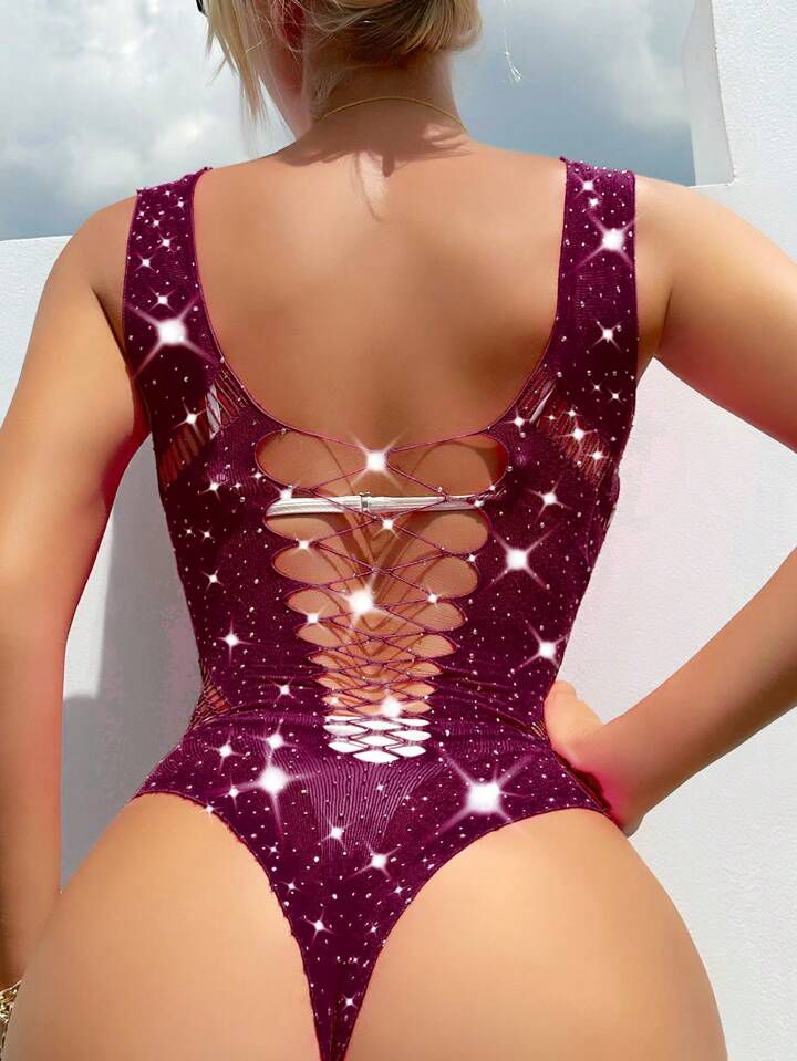 Saphira – Lila Negligé-Set