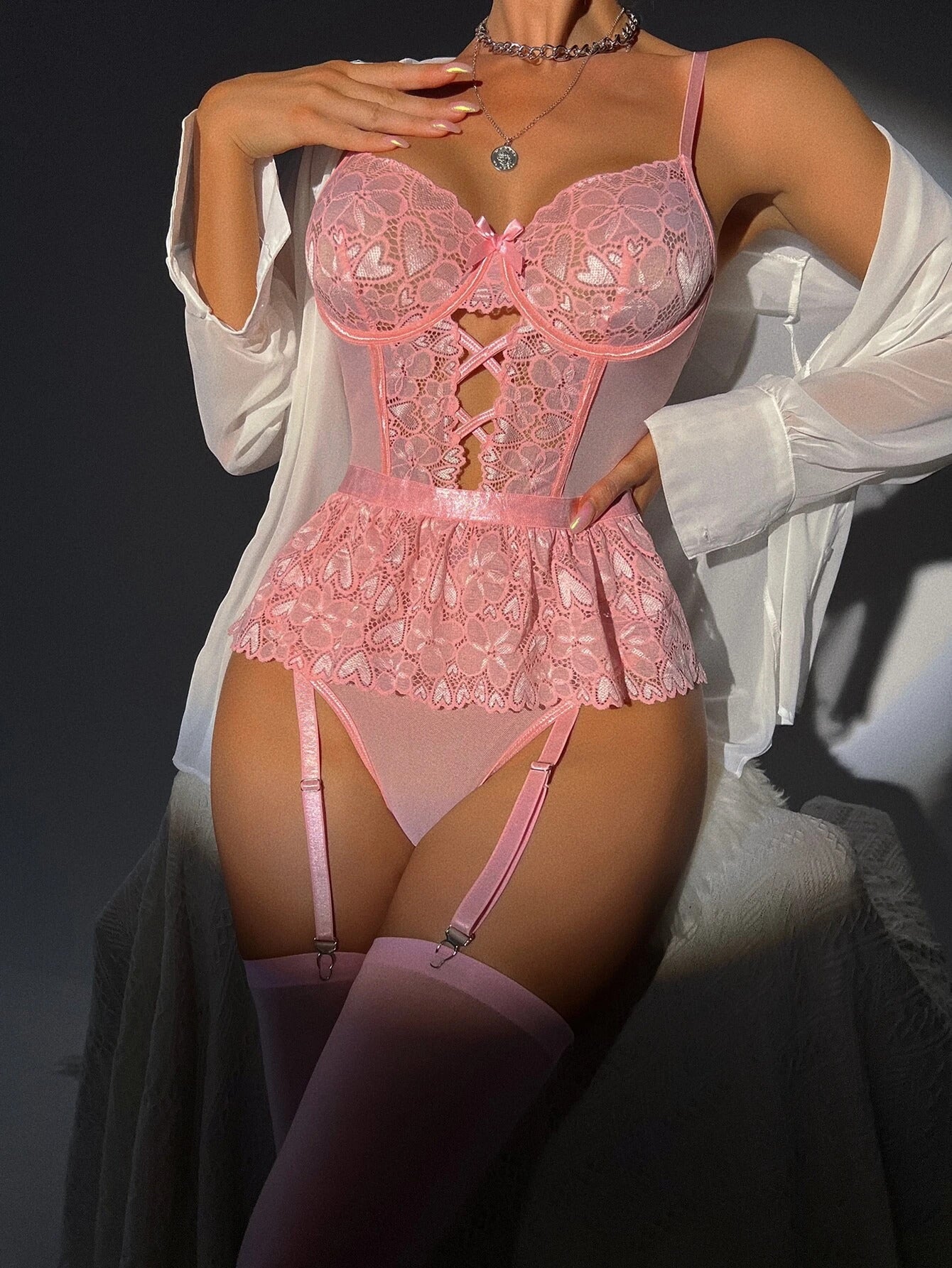 Bianca – Pudriges Straps-Set
