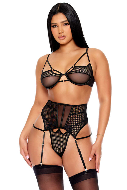 Lunaria – Straps – Set mit Spitze &amp; Satin