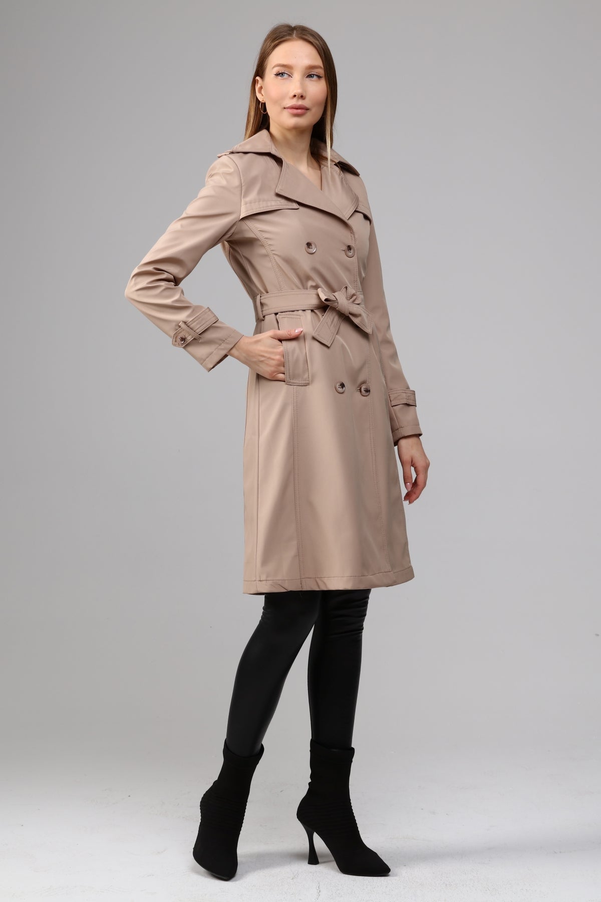 Klassischer Damen Trenchcoat wasserabweisend