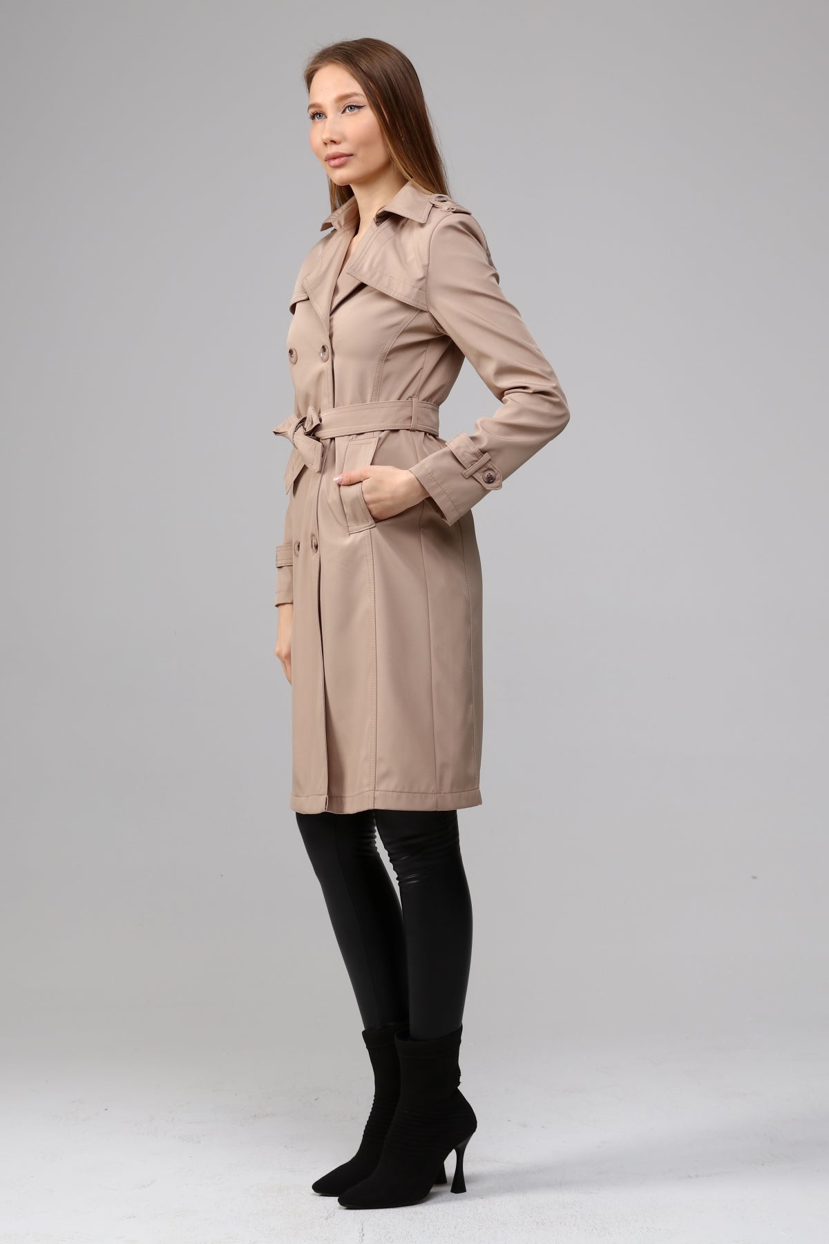 Klassischer Damen Trenchcoat wasserabweisend