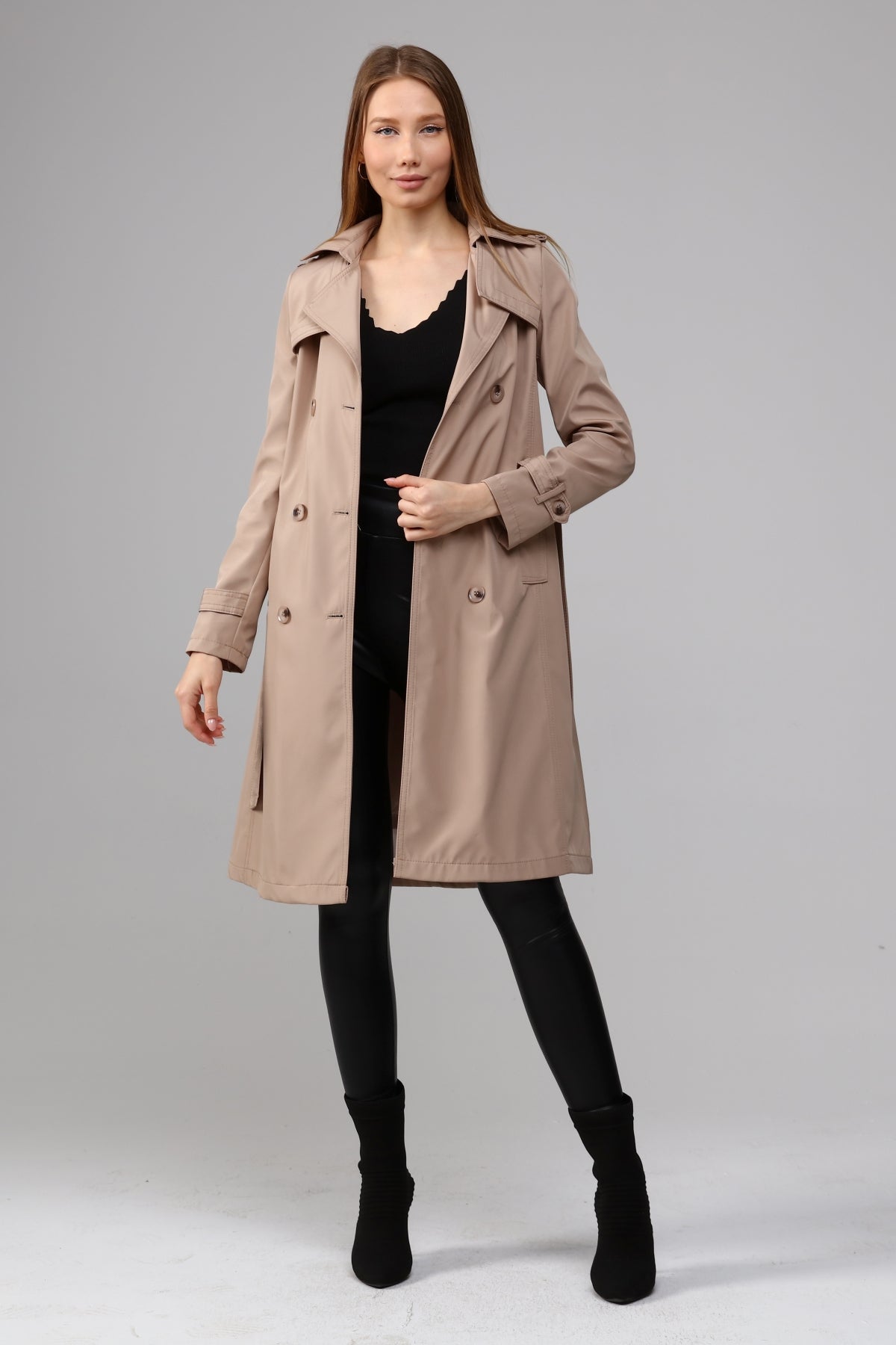 Klassischer Damen Trenchcoat wasserabweisend