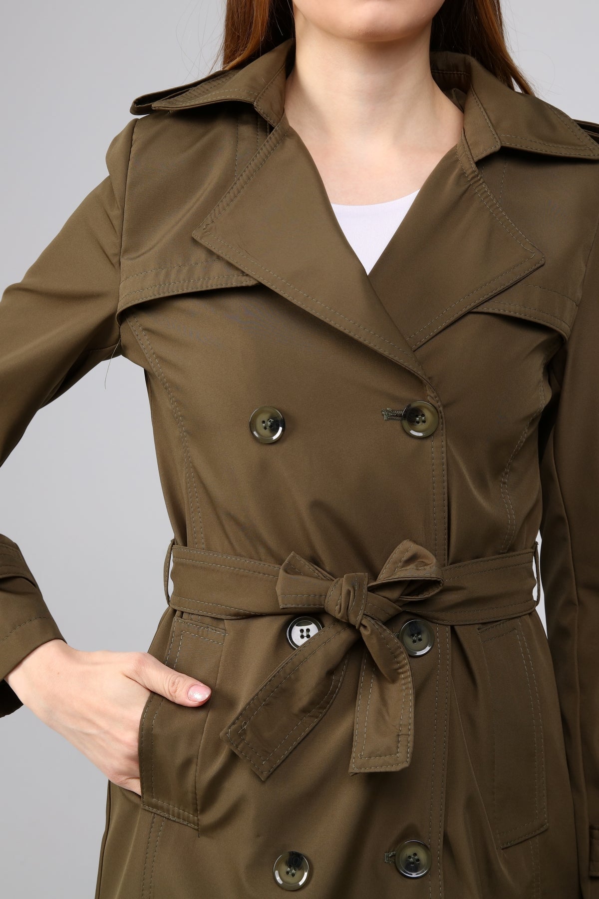 Klassischer Damen Trenchcoat wasserabweisend