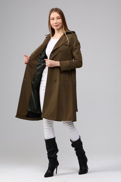 Klassischer Damen Trenchcoat wasserabweisend