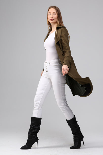Klassischer Damen Trenchcoat wasserabweisend