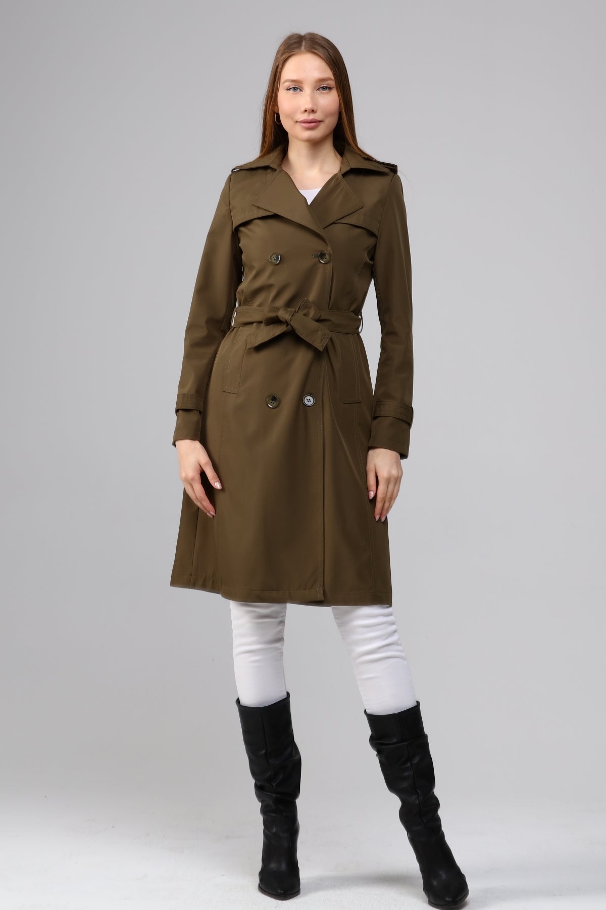 Klassischer Damen Trenchcoat wasserabweisend