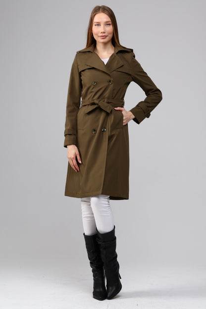 Klassischer Damen Trenchcoat wasserabweisend