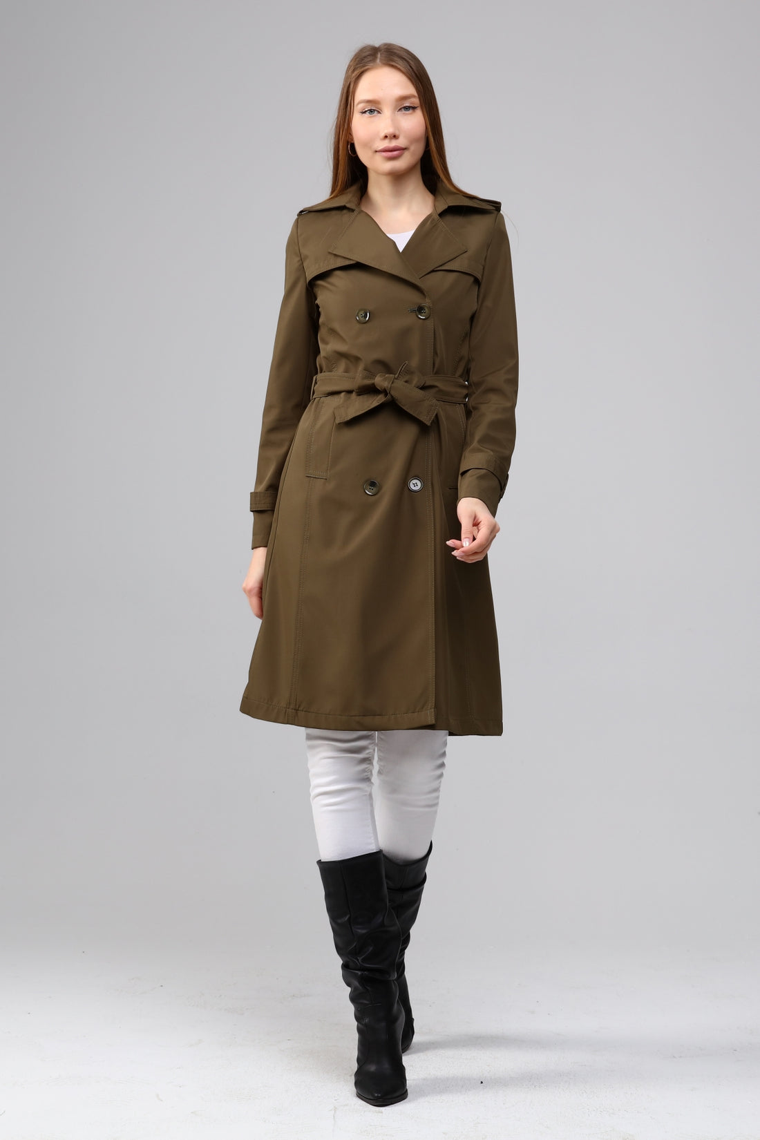 Klassischer Damen Trenchcoat wasserabweisend