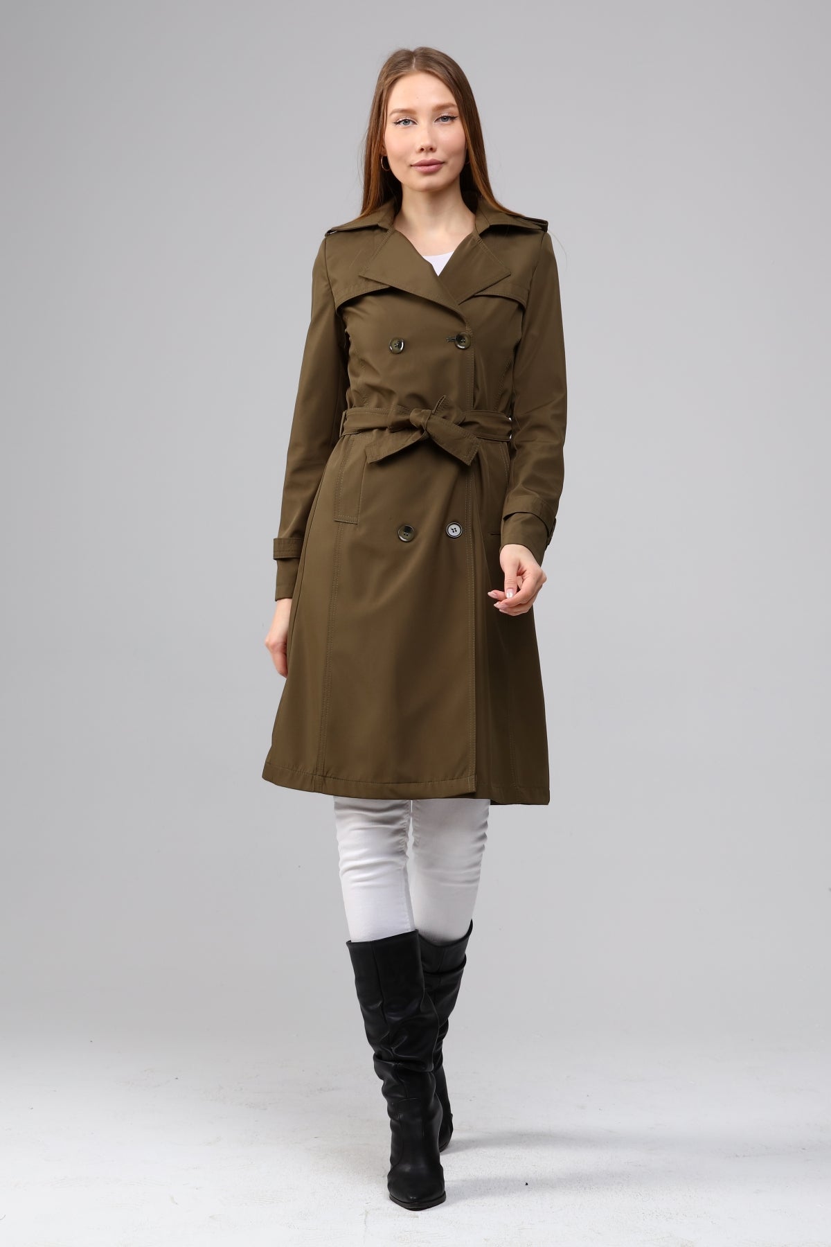 Klassischer Damen Trenchcoat wasserabweisend