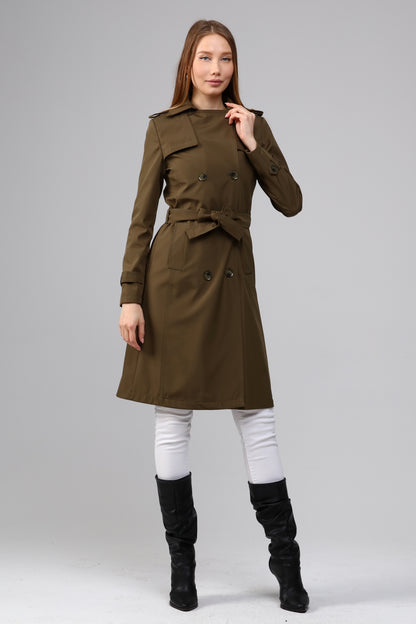 Klassischer Damen Trenchcoat wasserabweisend