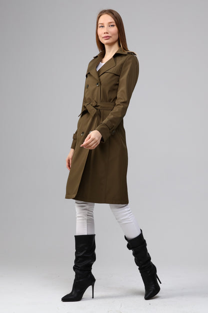 Klassischer Damen Trenchcoat wasserabweisend