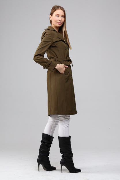 Klassischer Damen Trenchcoat wasserabweisend