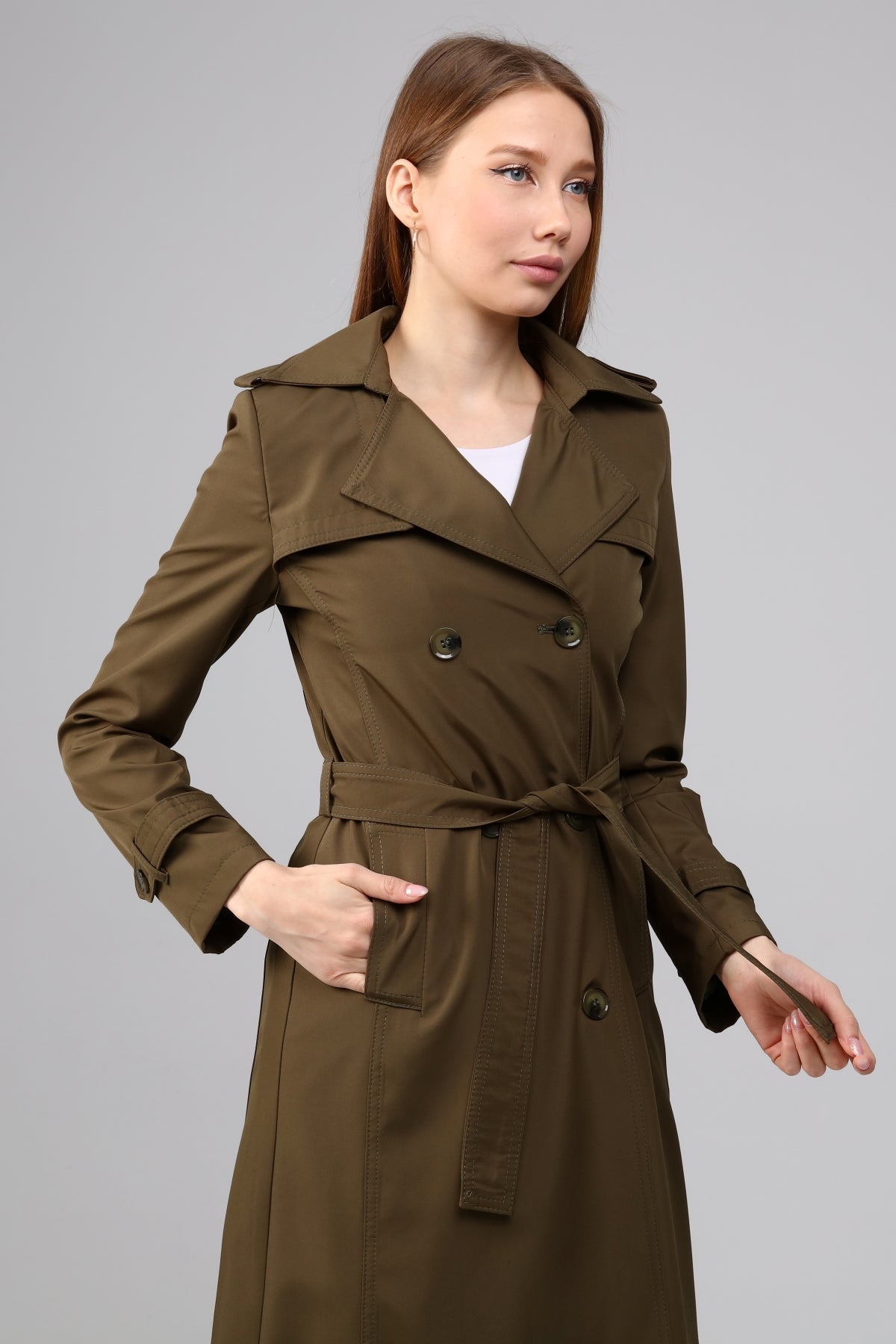 Klassischer Damen Trenchcoat wasserabweisend