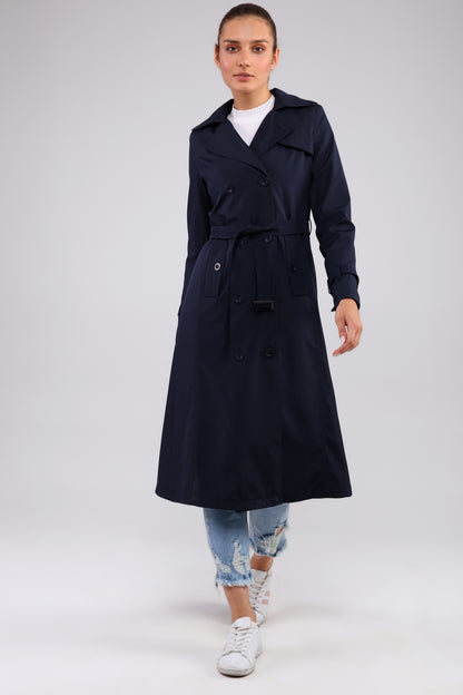 Trenchcoat mit Gürtel und Doppelreihe