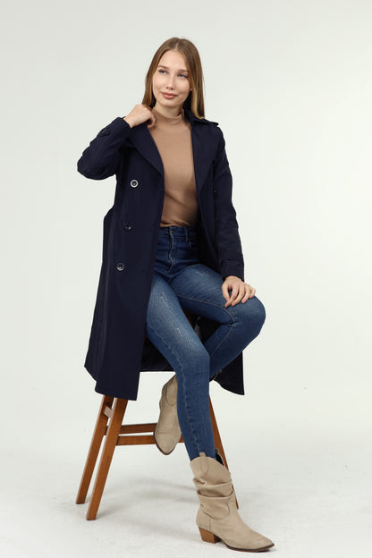 Klassischer Damen Trenchcoat wasserabweisend