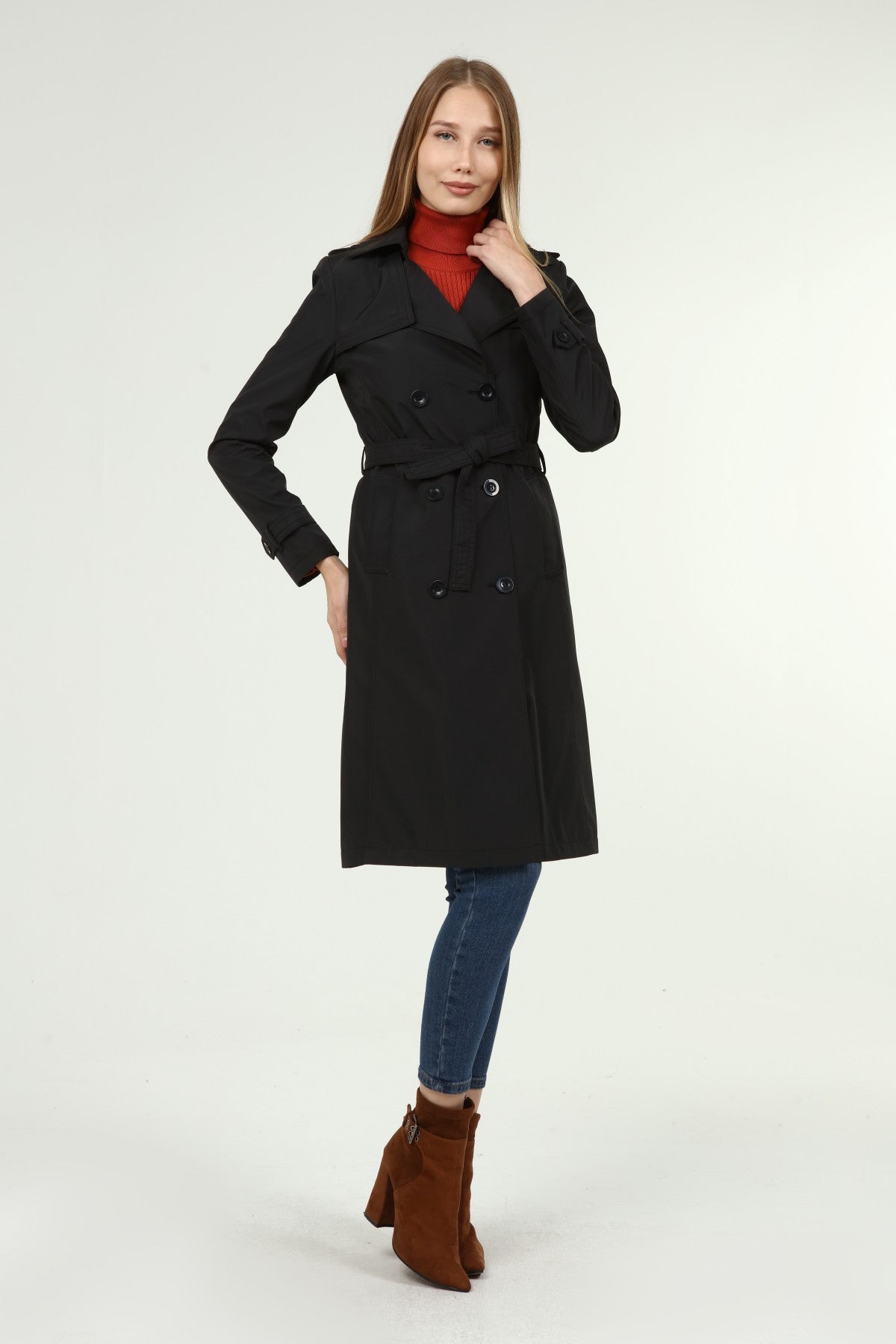 Klassischer Damen Trenchcoat wasserabweisend