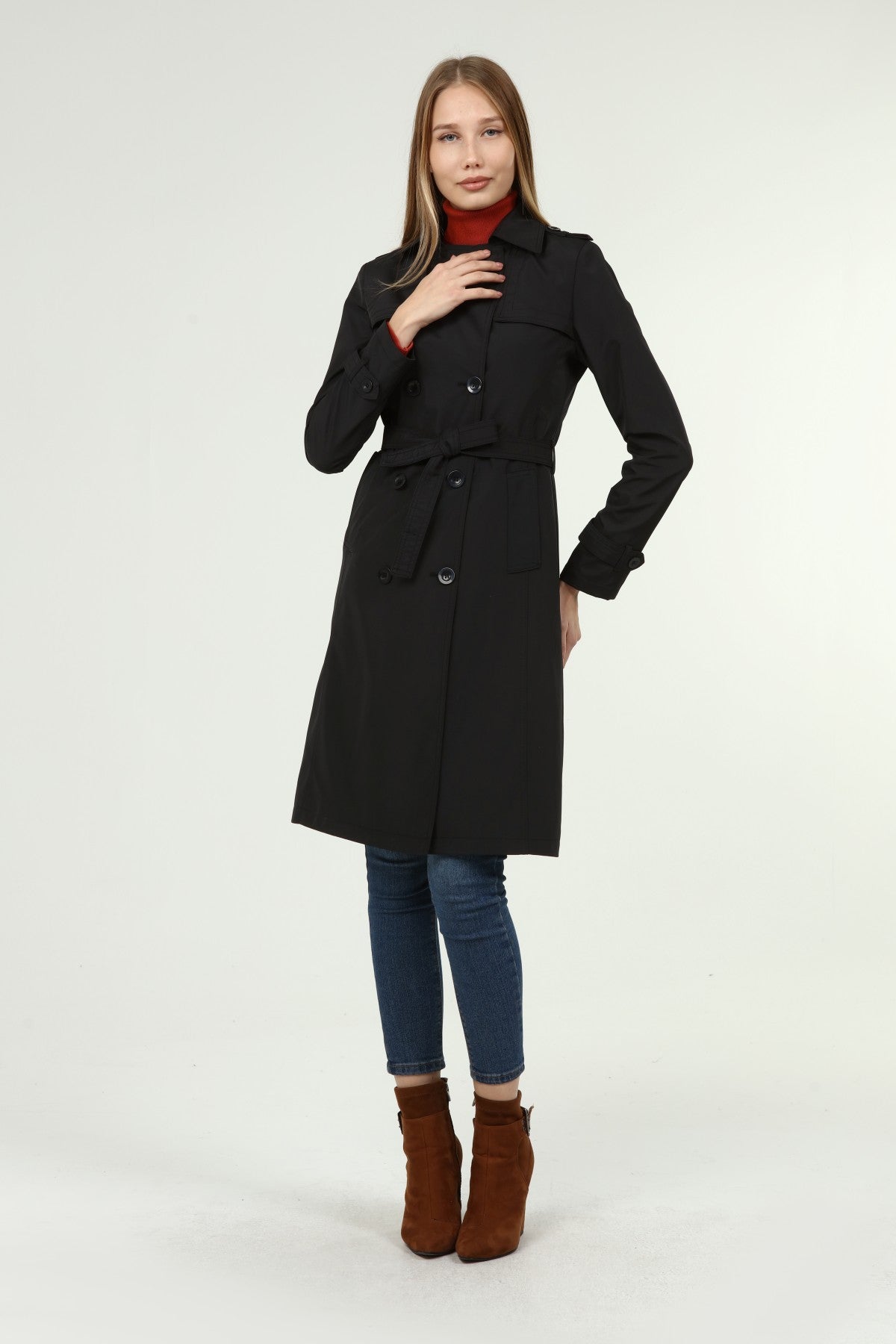 Klassischer Damen Trenchcoat wasserabweisend