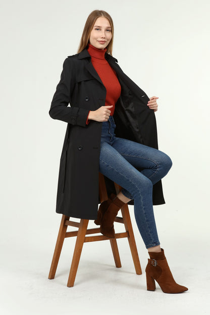 Klassischer Damen Trenchcoat wasserabweisend
