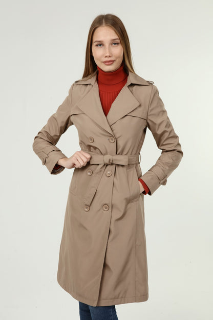 Klassischer Damen Trenchcoat wasserabweisend