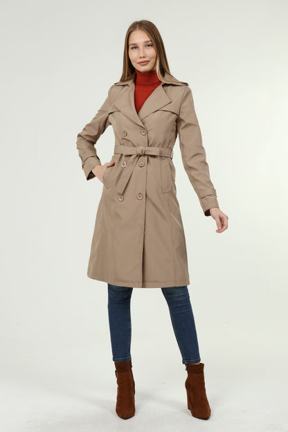 Klassischer Damen Trenchcoat wasserabweisend