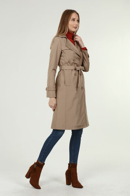 Klassischer Damen Trenchcoat wasserabweisend