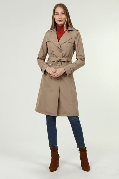 Klassischer Damen Trenchcoat wasserabweisend