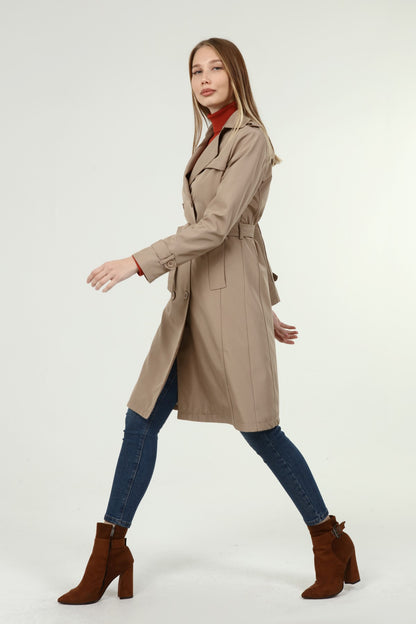 Klassischer Damen Trenchcoat wasserabweisend