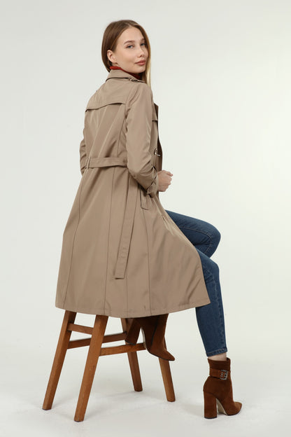 Klassischer Damen Trenchcoat wasserabweisend