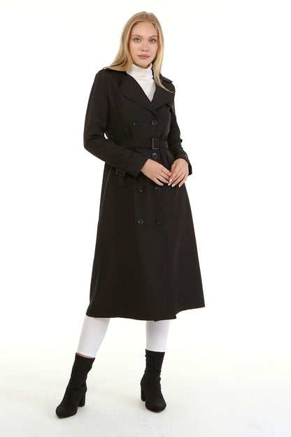 Trenchcoat mit Gürtel und Doppelreihe