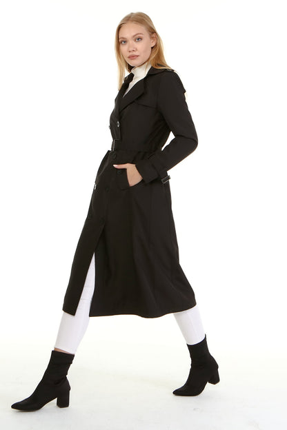 Trenchcoat mit Gürtel und Doppelreihe