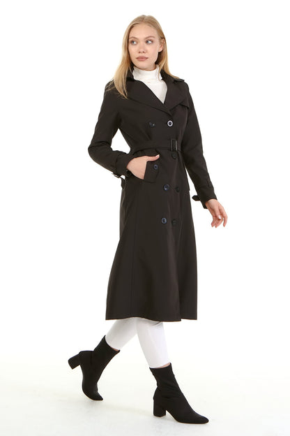 Trenchcoat mit Gürtel und Doppelreihe