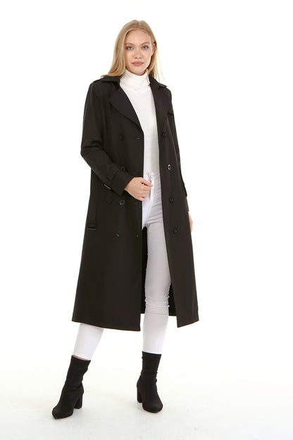 Trenchcoat mit Gürtel und Doppelreihe