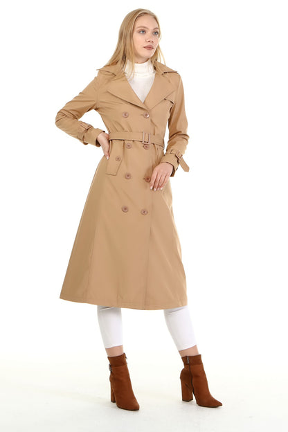 Trenchcoat mit Gürtel und Doppelreihe